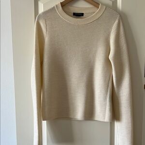 Cream Ribbed Sweater